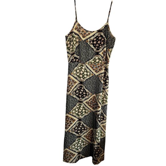 Cider XS Brown Women's Sleeveless Maxi BOHO Sun Dress Miss Size 0 2 Extra Small - Picture 4 of 6
